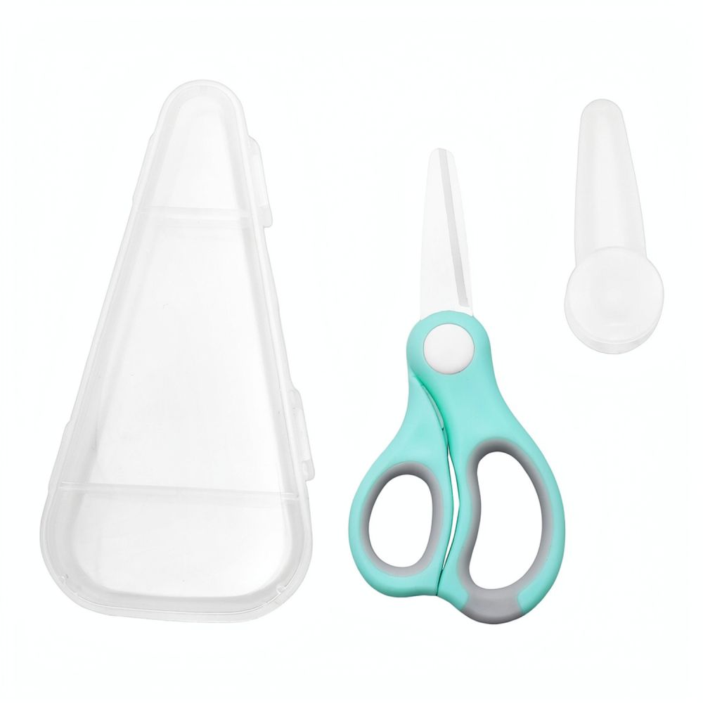 Baby Food Scissors - กรรไกรเซรามิกสำหรับตัดอาหาร ปลอดภัยสำหรับเด็กเล็ก อุปกรณ์ครัวสำหรับเตรียมอาหารเด็ก พร้อมกล่องพกพา