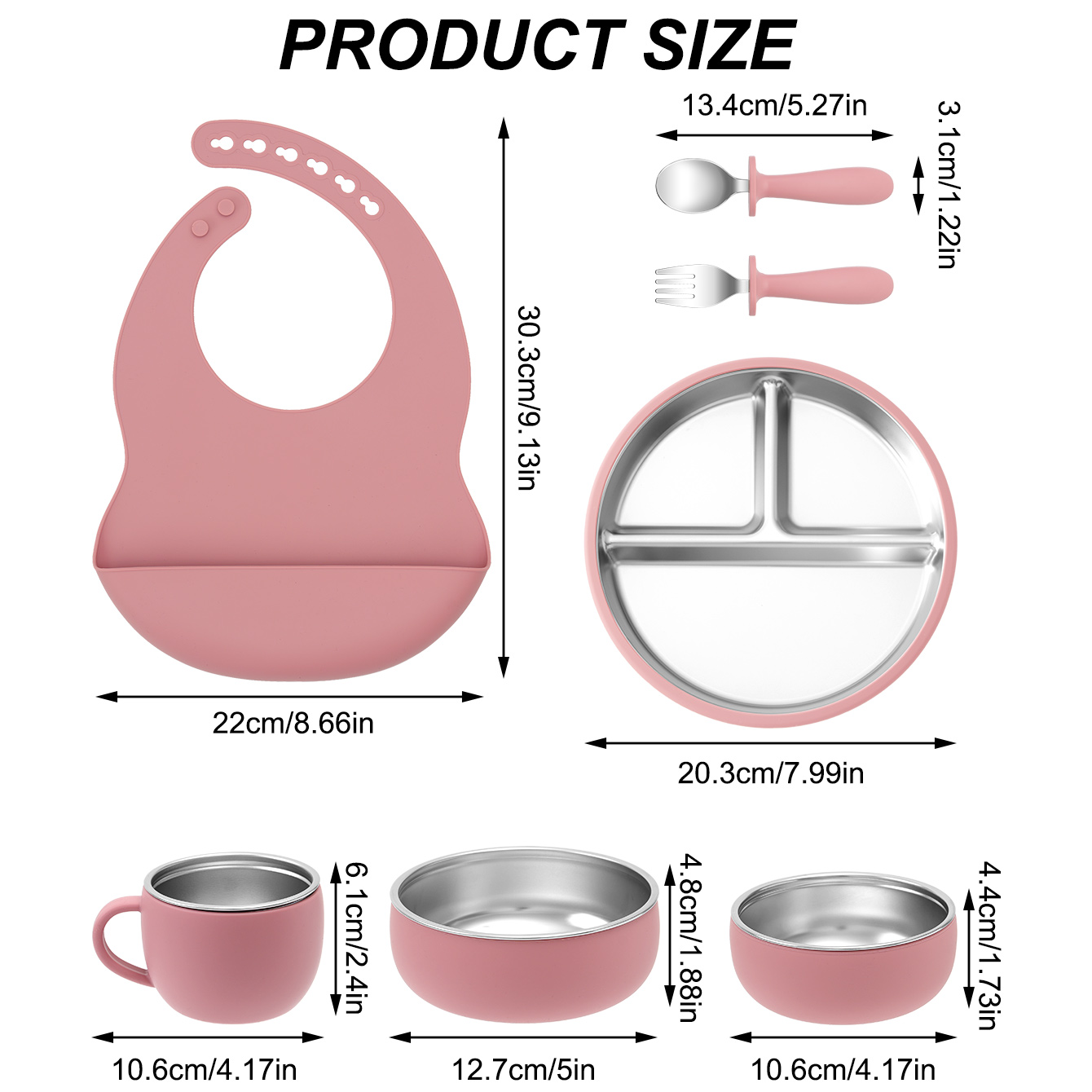 7PCS สแตนเลสสตีลที่ถอดออกได้จา - Baby Food Menu บทวิจารณ์และราคา