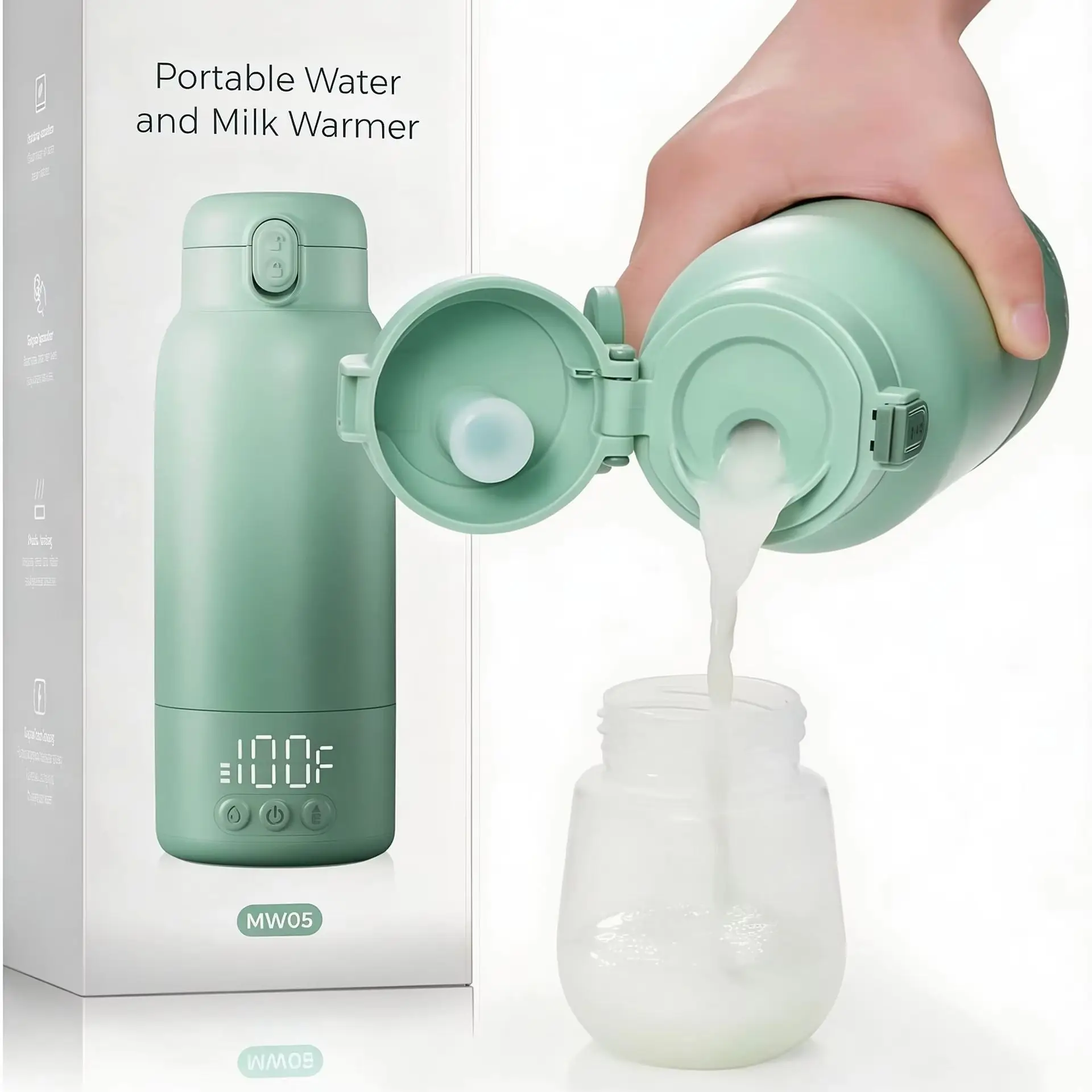 เครื่องอุ่นขวดนมแบบพกพา เหมาะส - Baby Food Warmer บทวิจารณ์และราคา